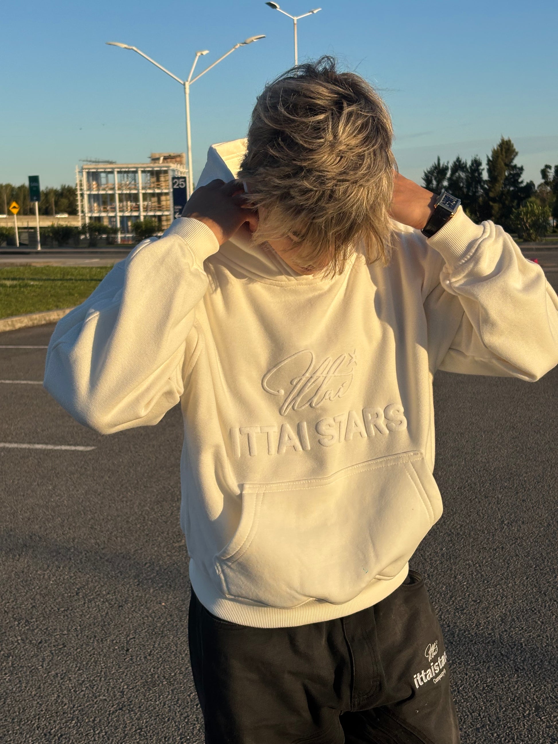 BACK TO BASIC HOODIE - OFF - WHITE